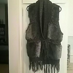 Faux Fur/Knit Vest